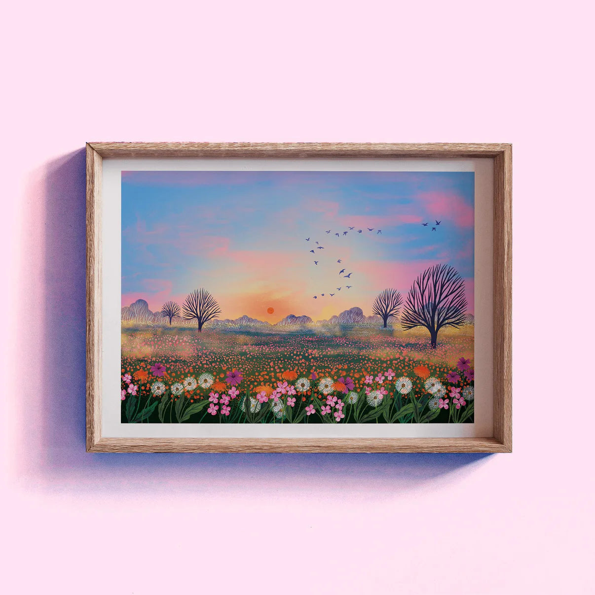 Artistieke vulkaan art print voor aan de muur