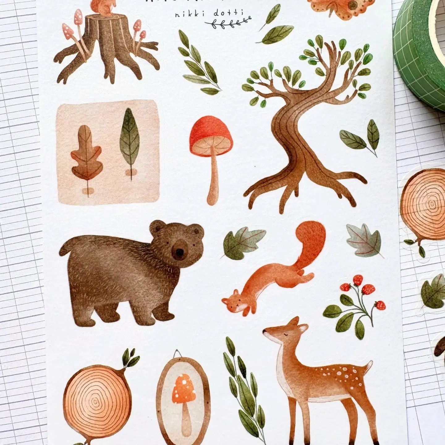 Nikki Dotti - Stickervel 'Into the Woods' A6