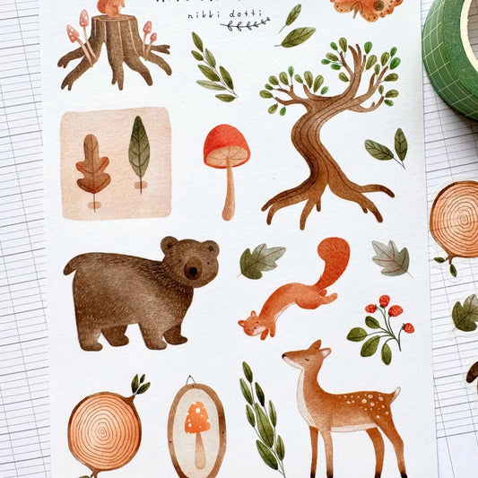 Nikki Dotti - Stickervel 'Into the Woods' A6