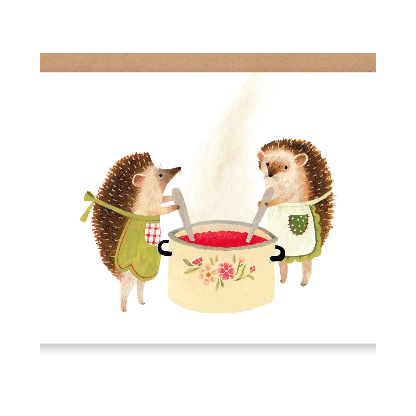 Cécile Berrubé Greeting card - Hedgehogs make jam
