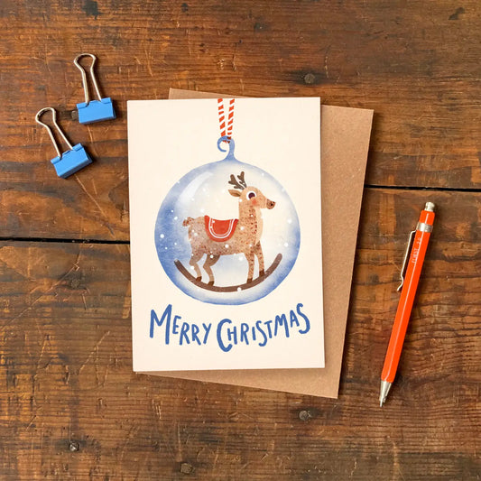 Emily Nash Christmas card A6 - Snowglobe