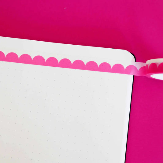 Nutmeg and Arlo Washi tape - Pink Scallop