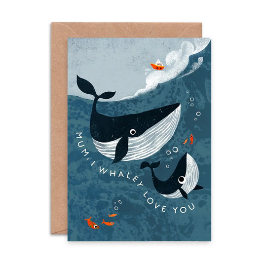 Emily Nash Moederdag wenskaart A6 - Mum, I whaley love you