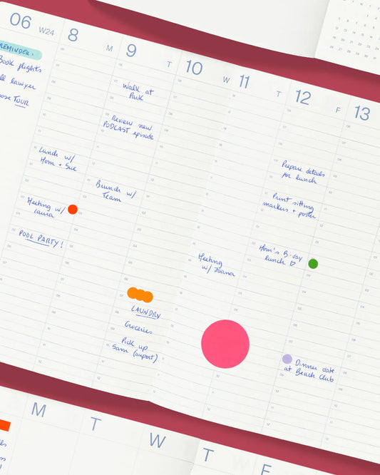 mishmash 2026 planner Time Block - Cherry