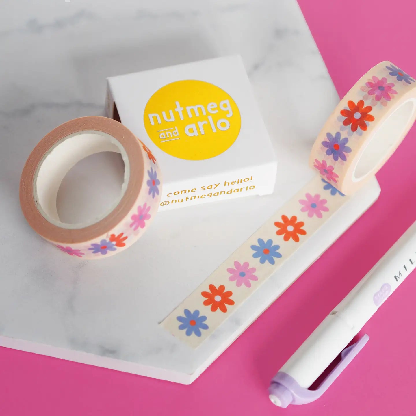Nutmeg and Arlo Washi Tape - Dainty Flowers