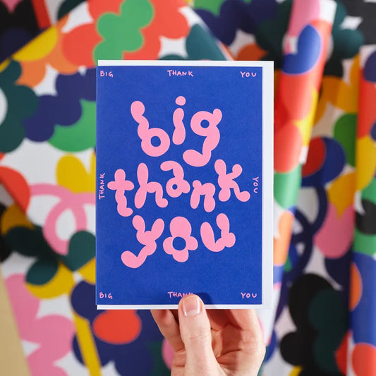 Wrap - Wenskaart 'Big Thank You' in reliëf