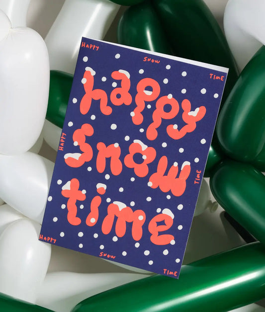 Wrap - Kerstkaart 'Happy Snow Time'