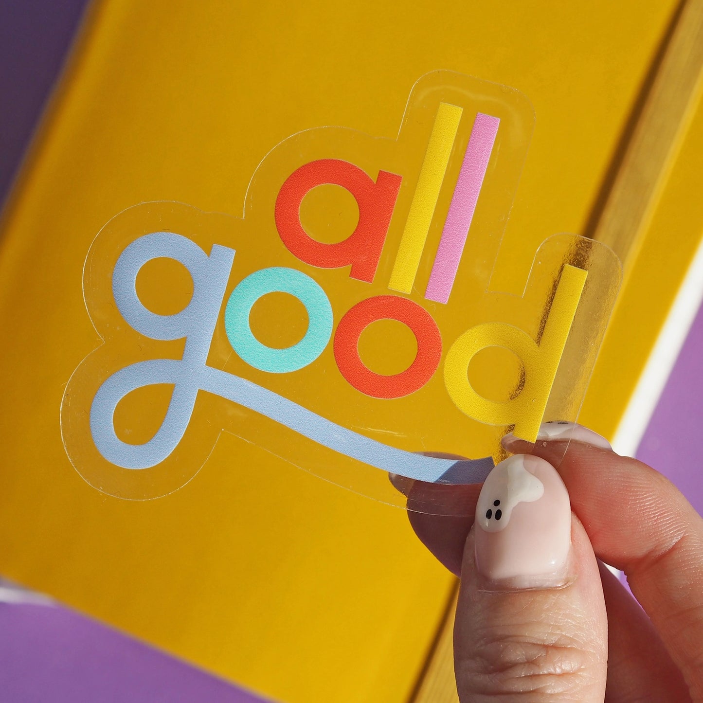 All Good - doorzichtige vinyl sticker