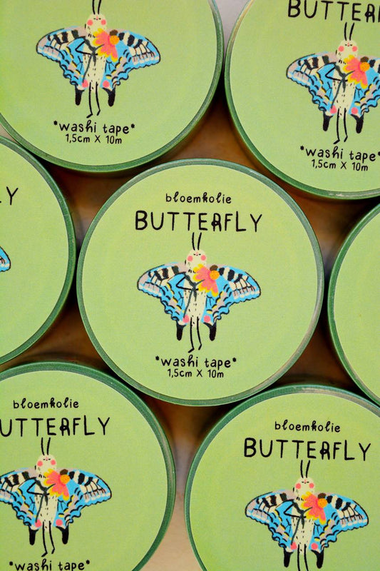 Bloemkolie Washi Tape - Vlinder