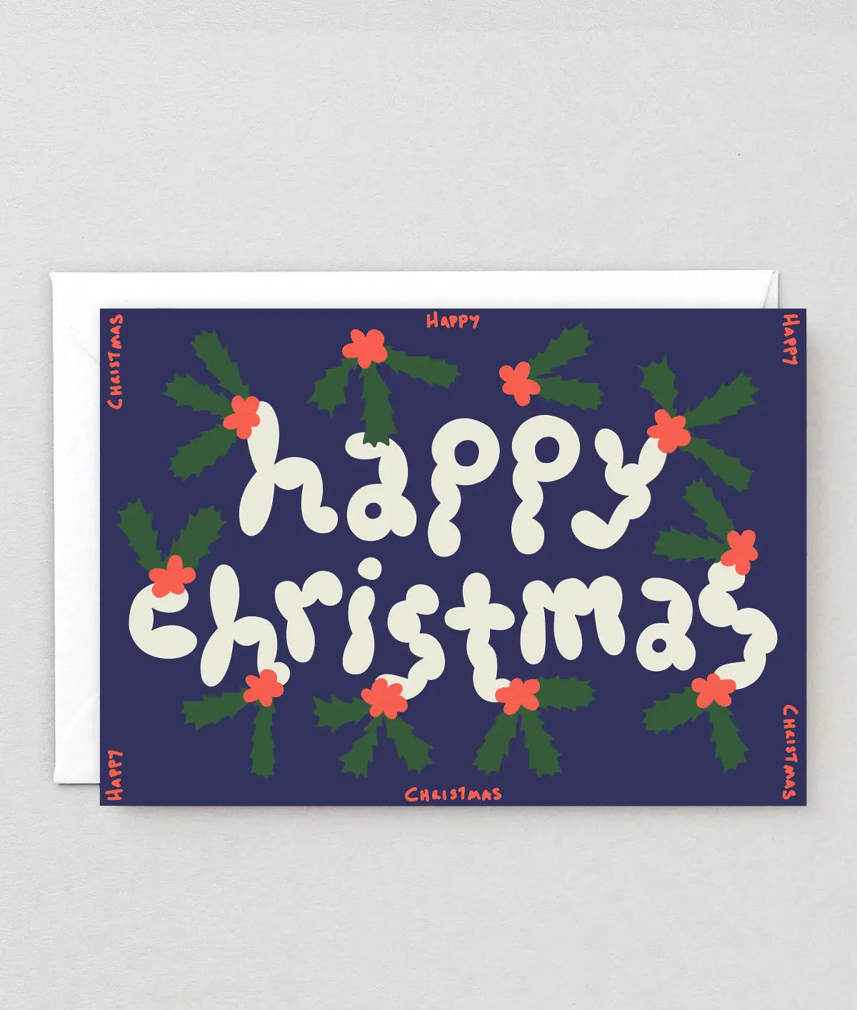 Wrap - Weihnachtskarte 'Frohe Weihnachten, Holly'