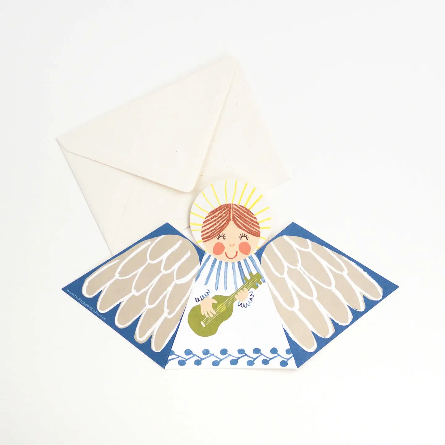 Hadley Kerst Uitklapkaart - Blue Angel