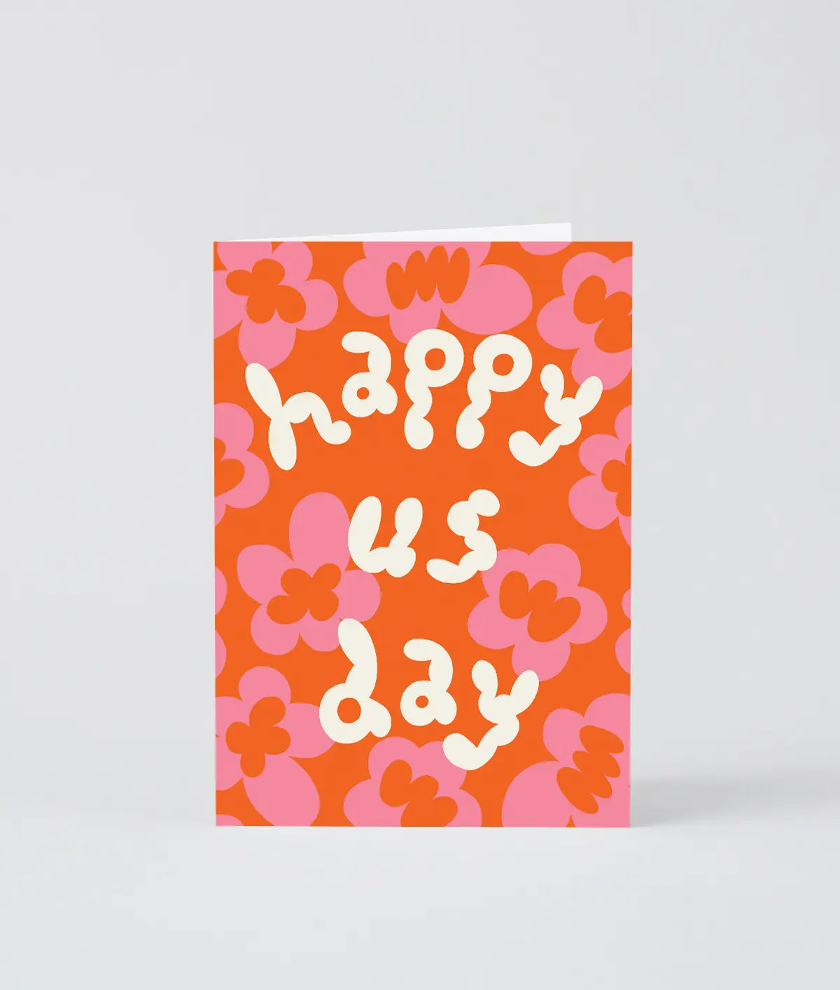 Wrap Valentine's Day card - 'Happy Us Day' in relief
