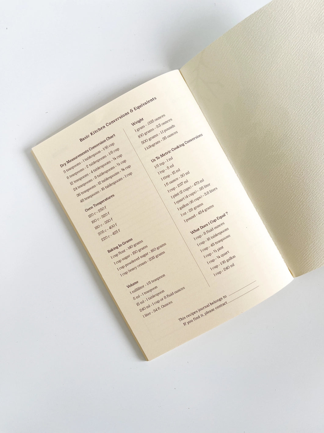 Fin Studio - Recipes Journal
