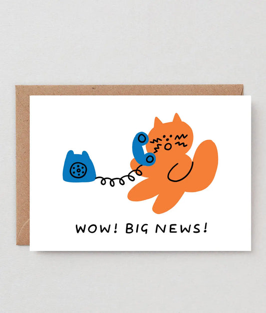 Wrap - Greeting card 'Wow big news!'