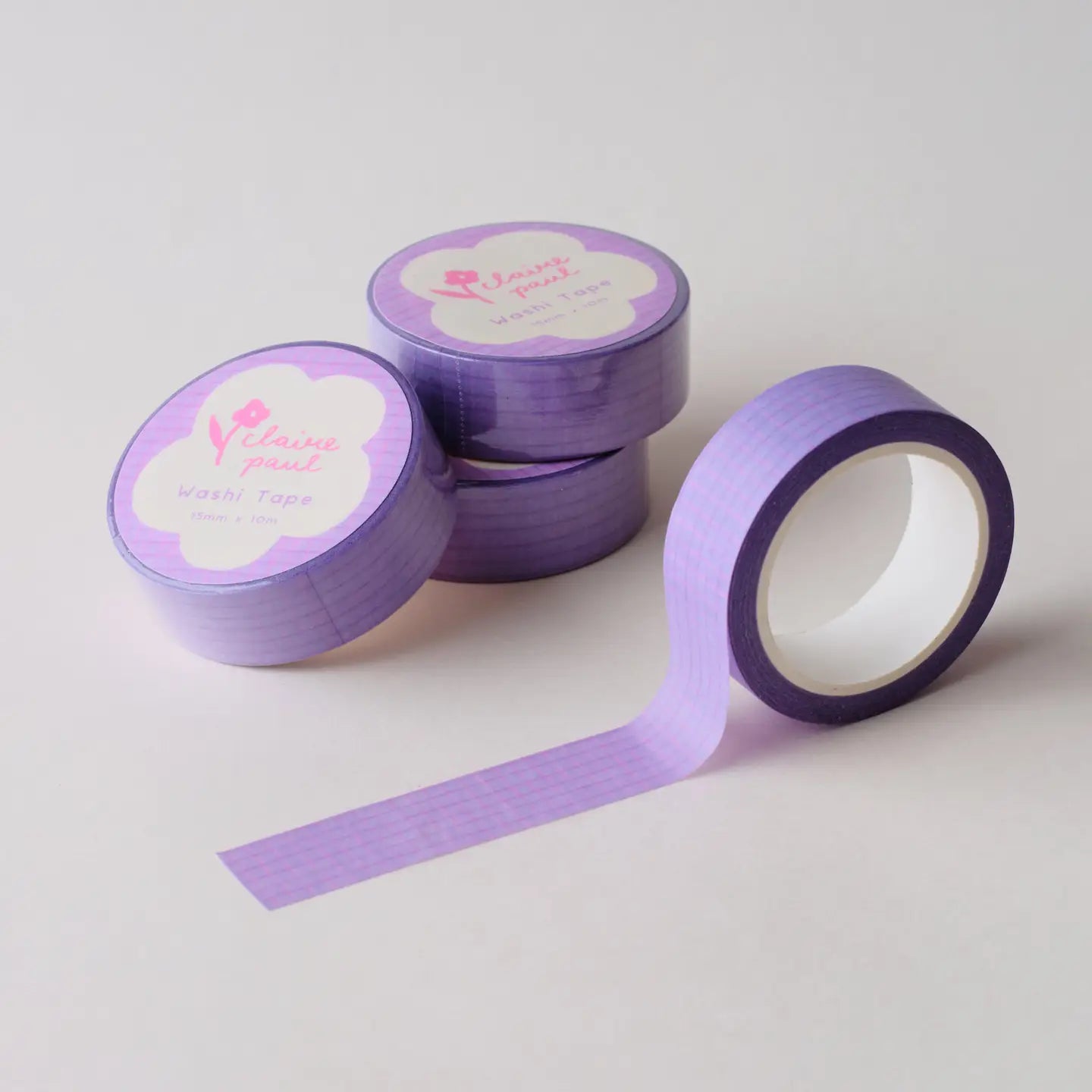 Washi tape Paars Raster - Claire Paul