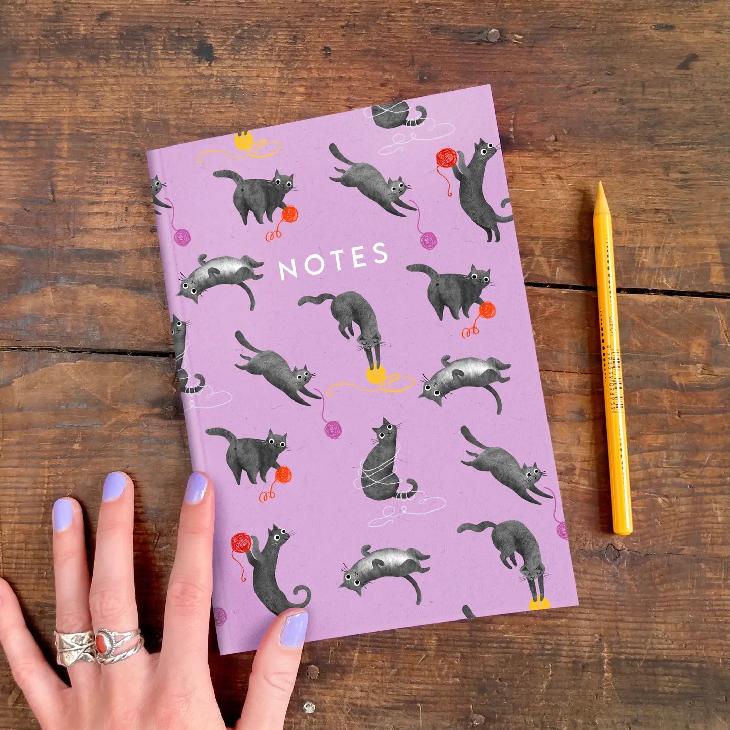 Emily Nash Notebook A5 - Katten (blanco)