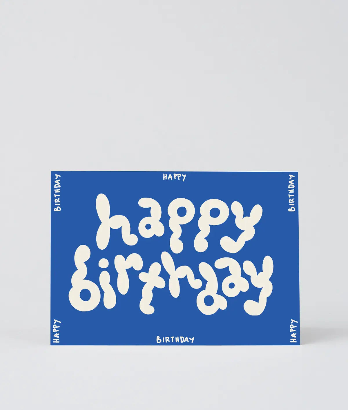 Wrap Wenskaart - 'Happy Birthday' Blauw in reliëf