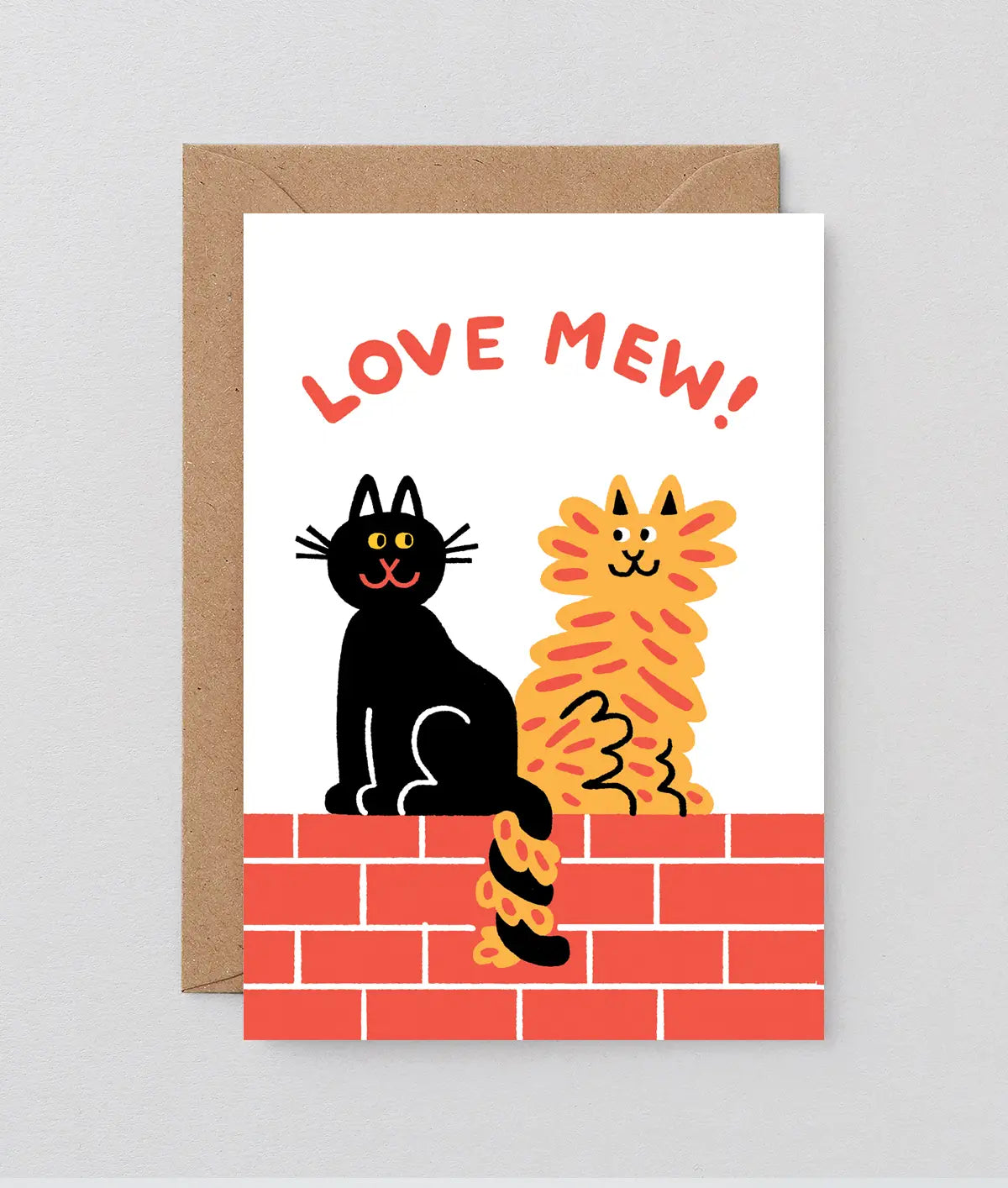 Wrap Greeting Card - 'Love Mew'