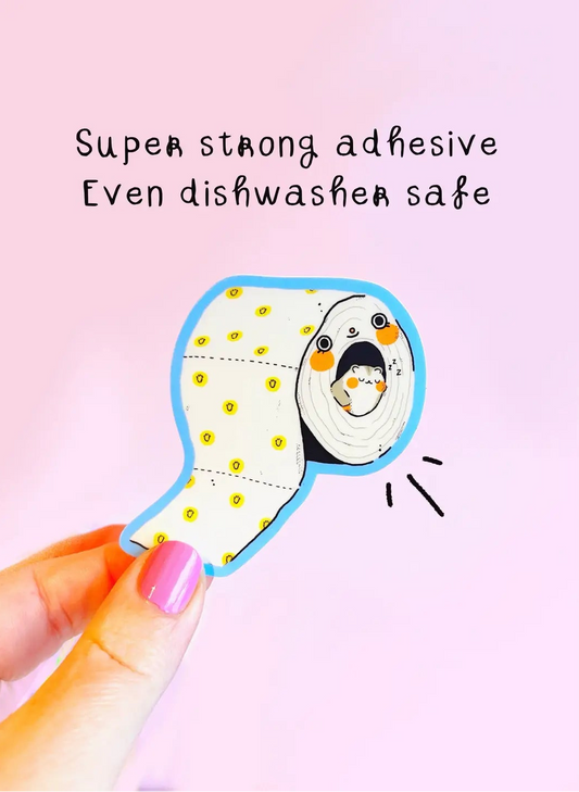 Sticker Vinyl Sleepy Time Hamster - Bloemkolie