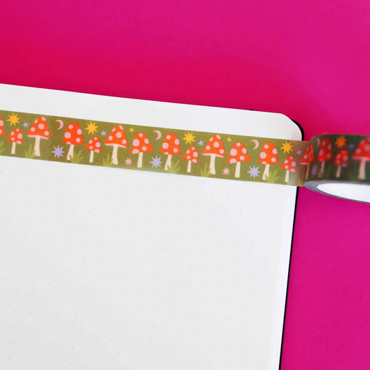 Nutmeg and Arlo Washi tape - Green Mushroom
