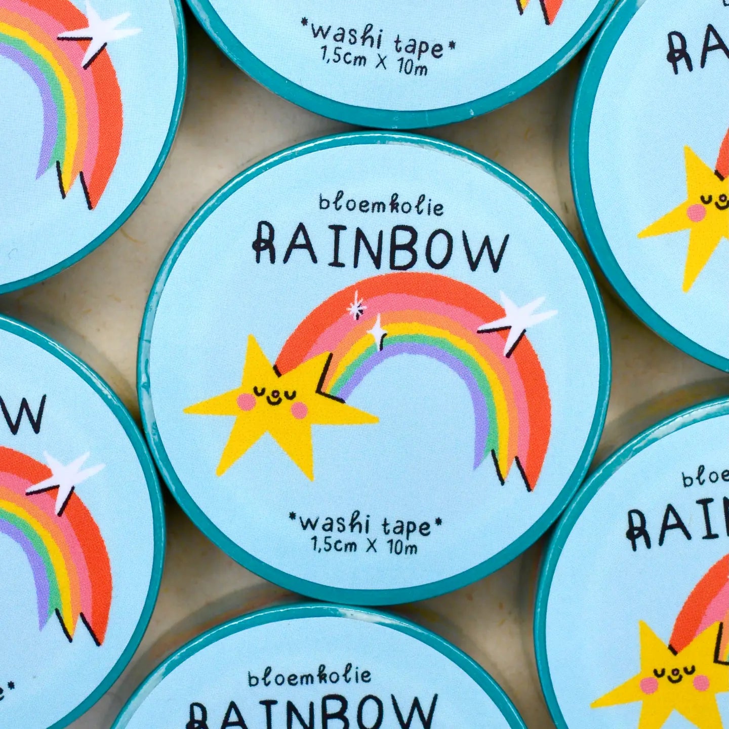 Blumenkohl Washi Tape - Regenbogen