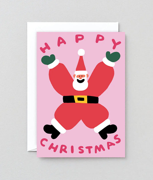 Wrap - Christmas card 'Christmas Santa' in relief