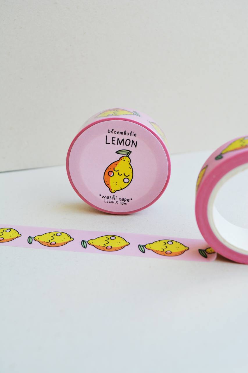 Bloemkolie Washi tape - Lemon