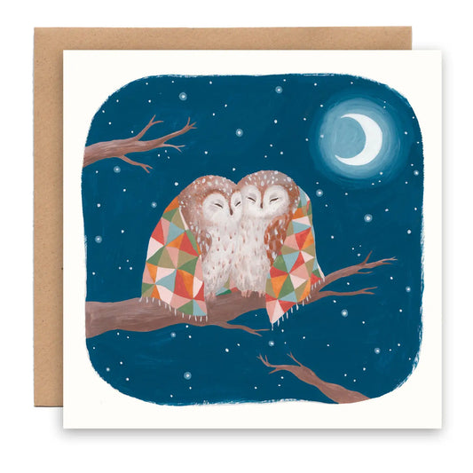 Cécile Berrubé Wenskaart - Cozy Uilen