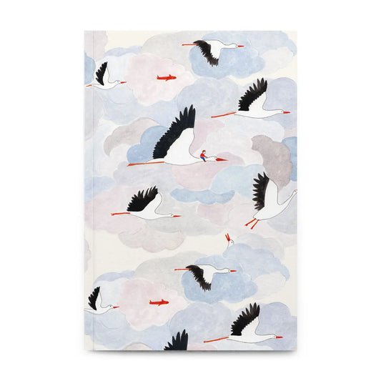 Petit Gramme Notitieboek Softcover - A5 Storks (Blanco/Lined)
