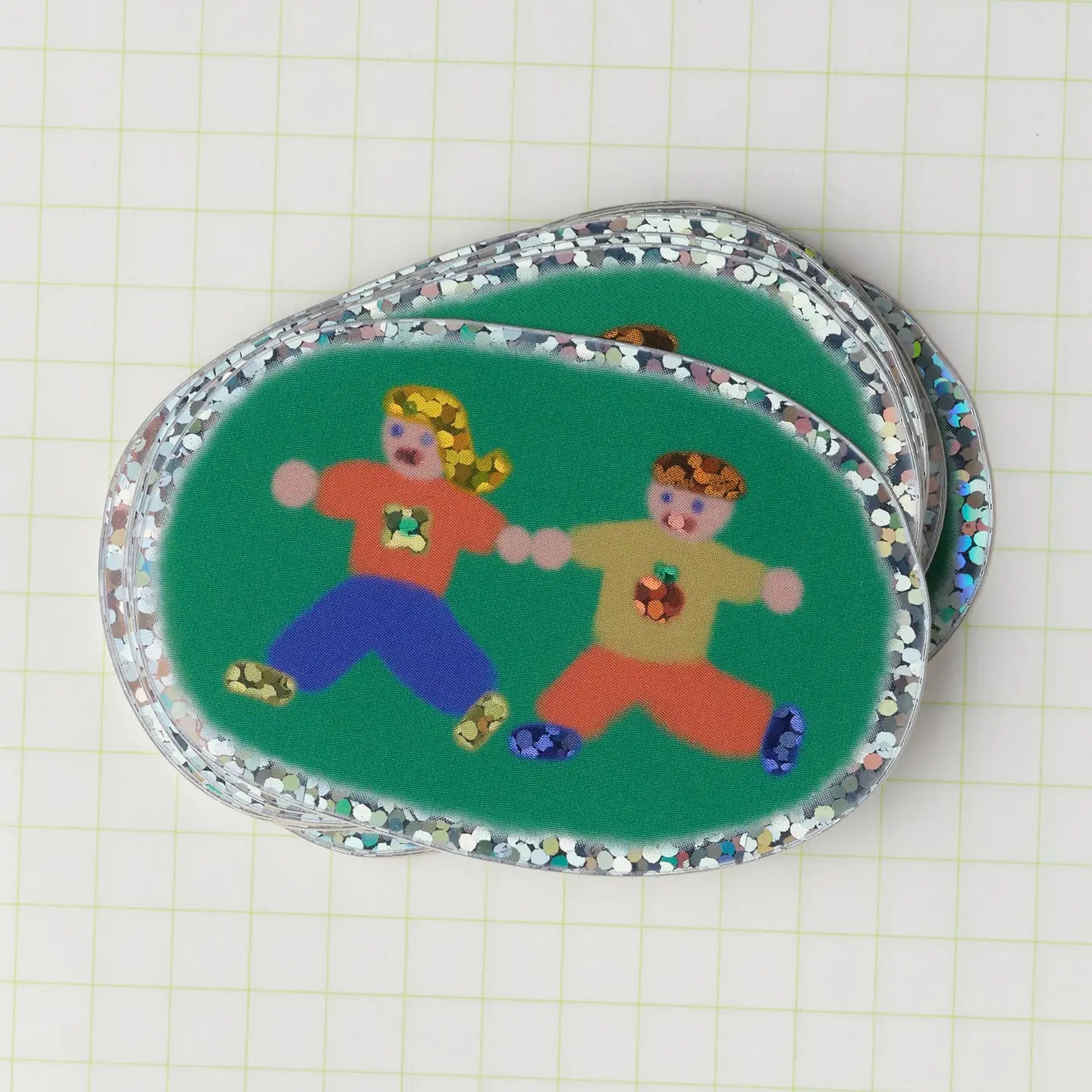 Claire Paul Holografische sticker - Boy and Girl