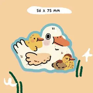 Vinyl sticker Mama eend - Bloemkolie