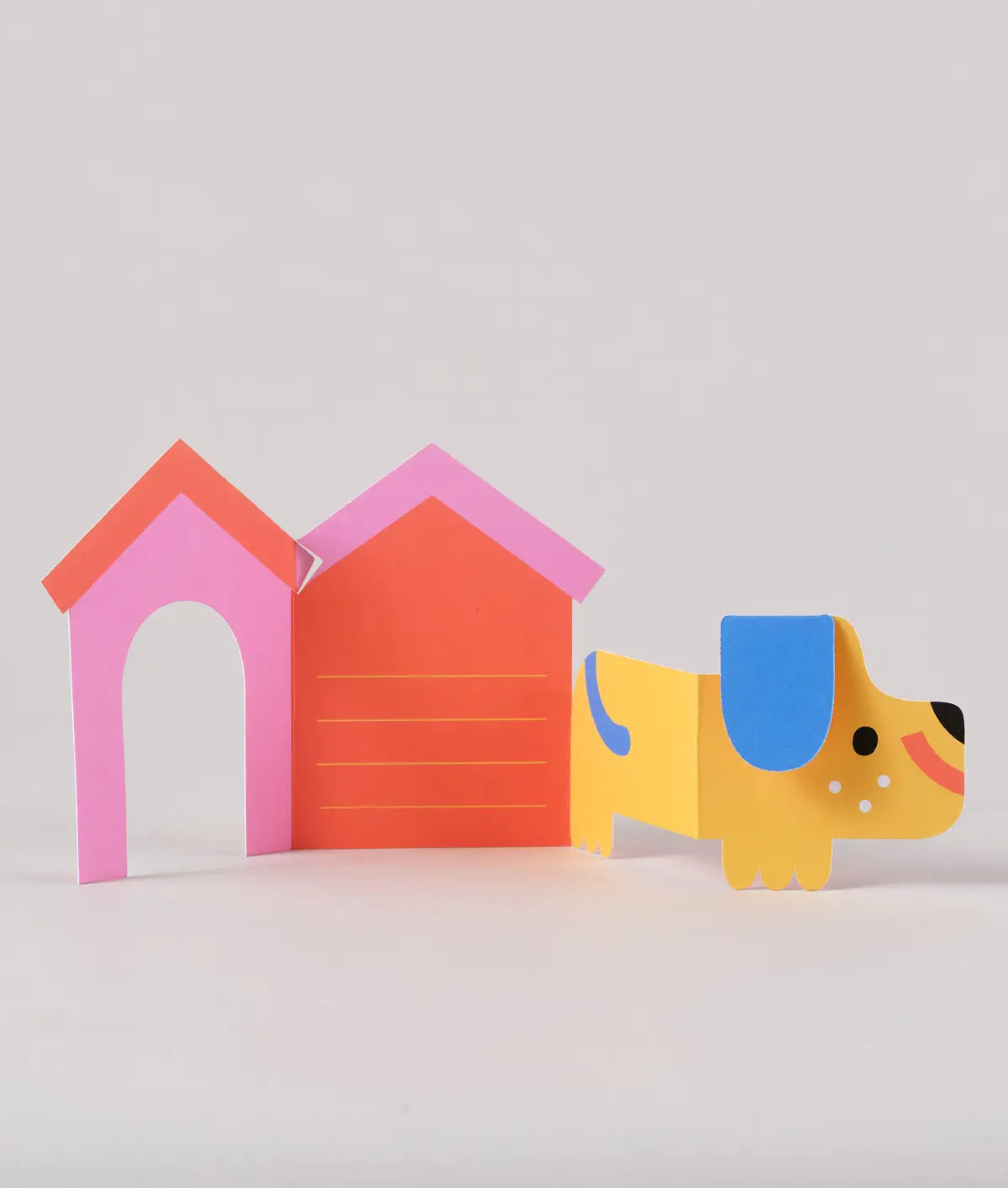 Wrap Uitklapbare wenskaart - 'Dog in House'