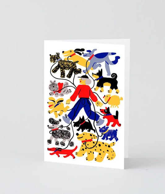 Wrap - Greeting card 'NY Dog walker'