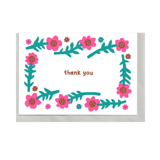 The Printed Peanut Stationery - Thank You Card Flowers A6