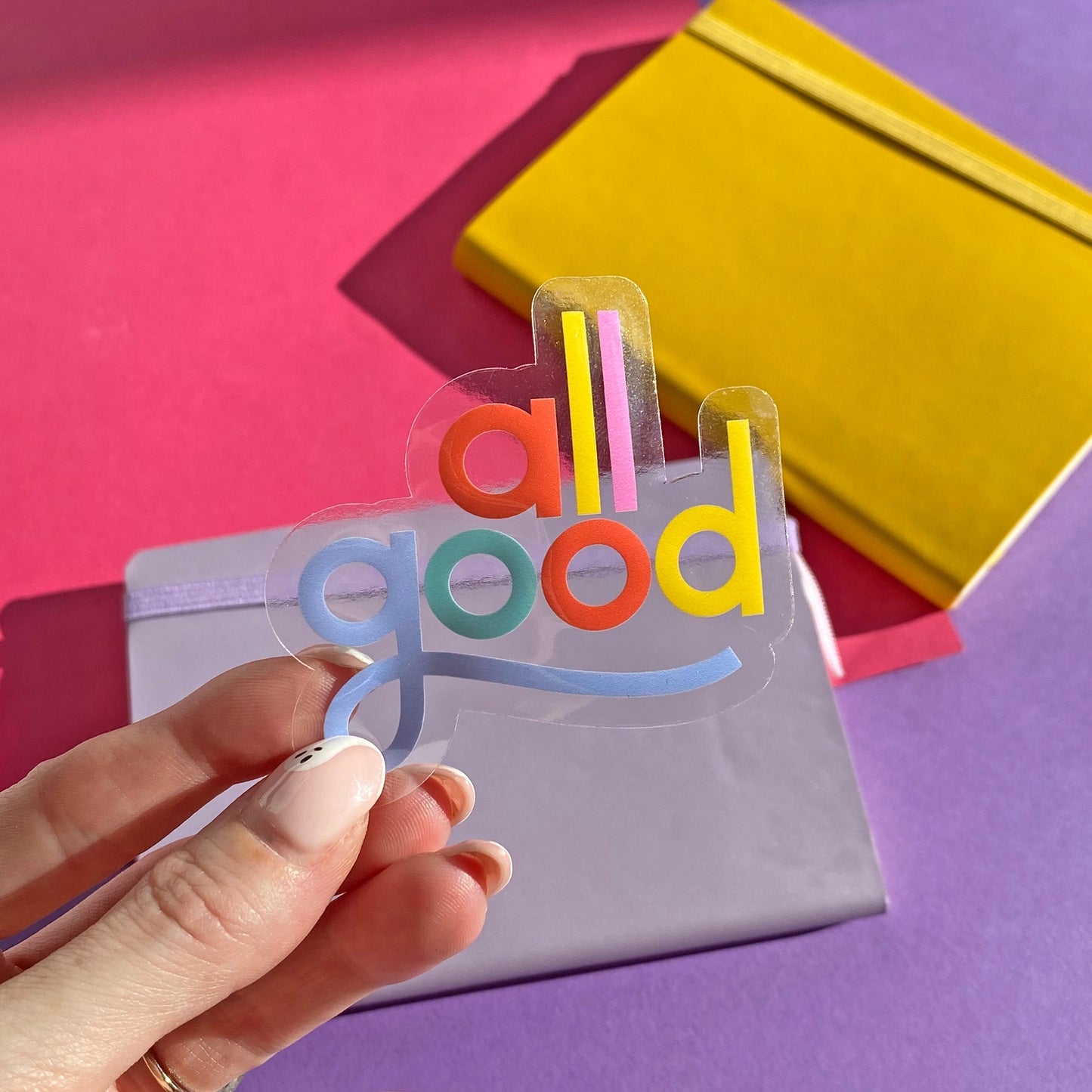 All Good - doorzichtige vinyl sticker