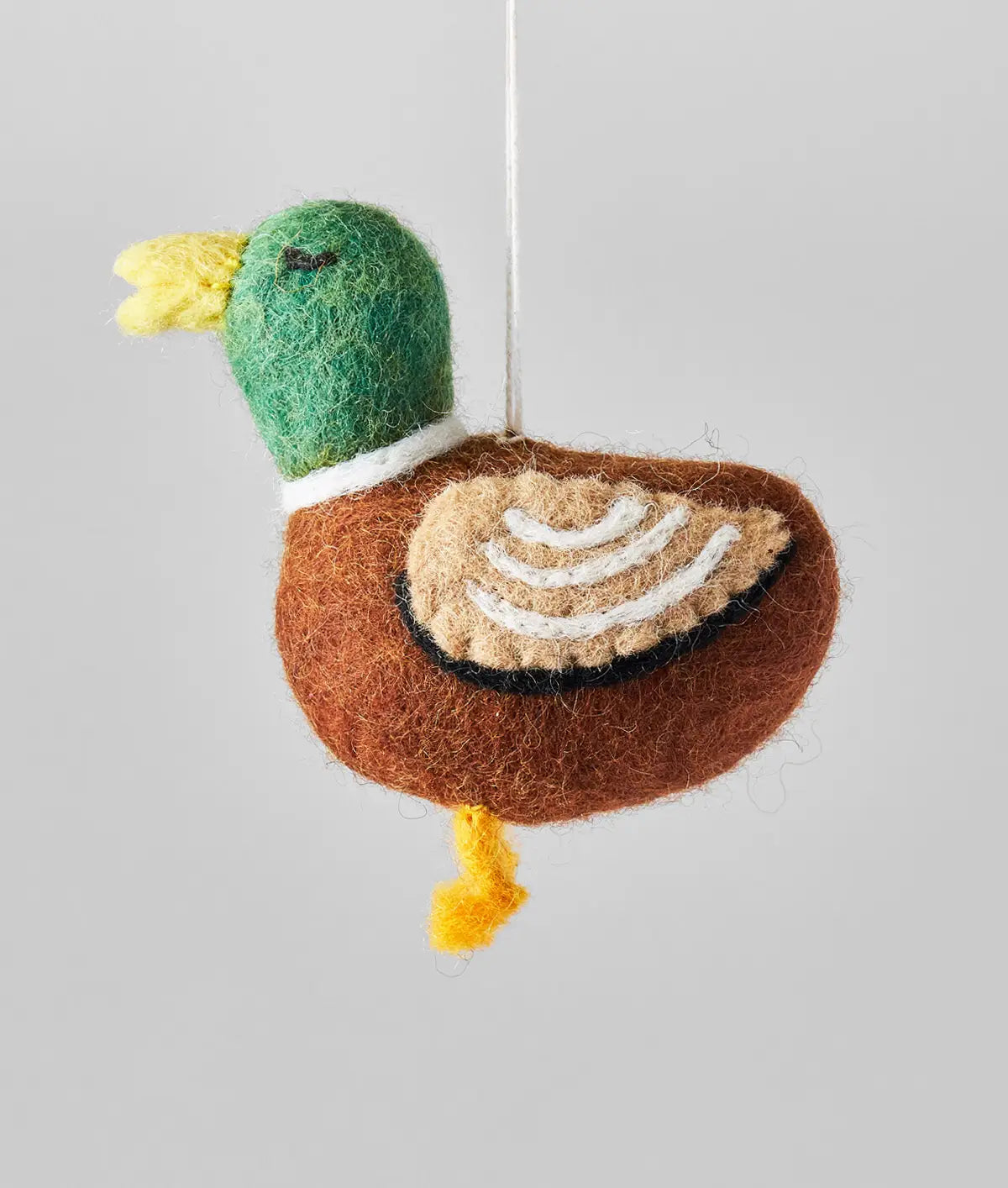 Weihnachtsanhänger aus Wickelfilz - „Stockente“