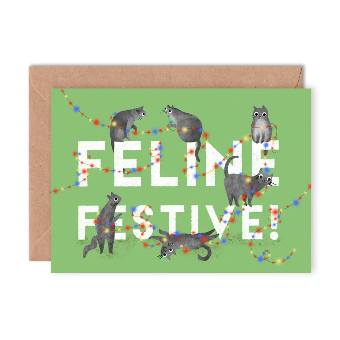 Emily Nash Weihnachtskarte A6 - Feline Festive