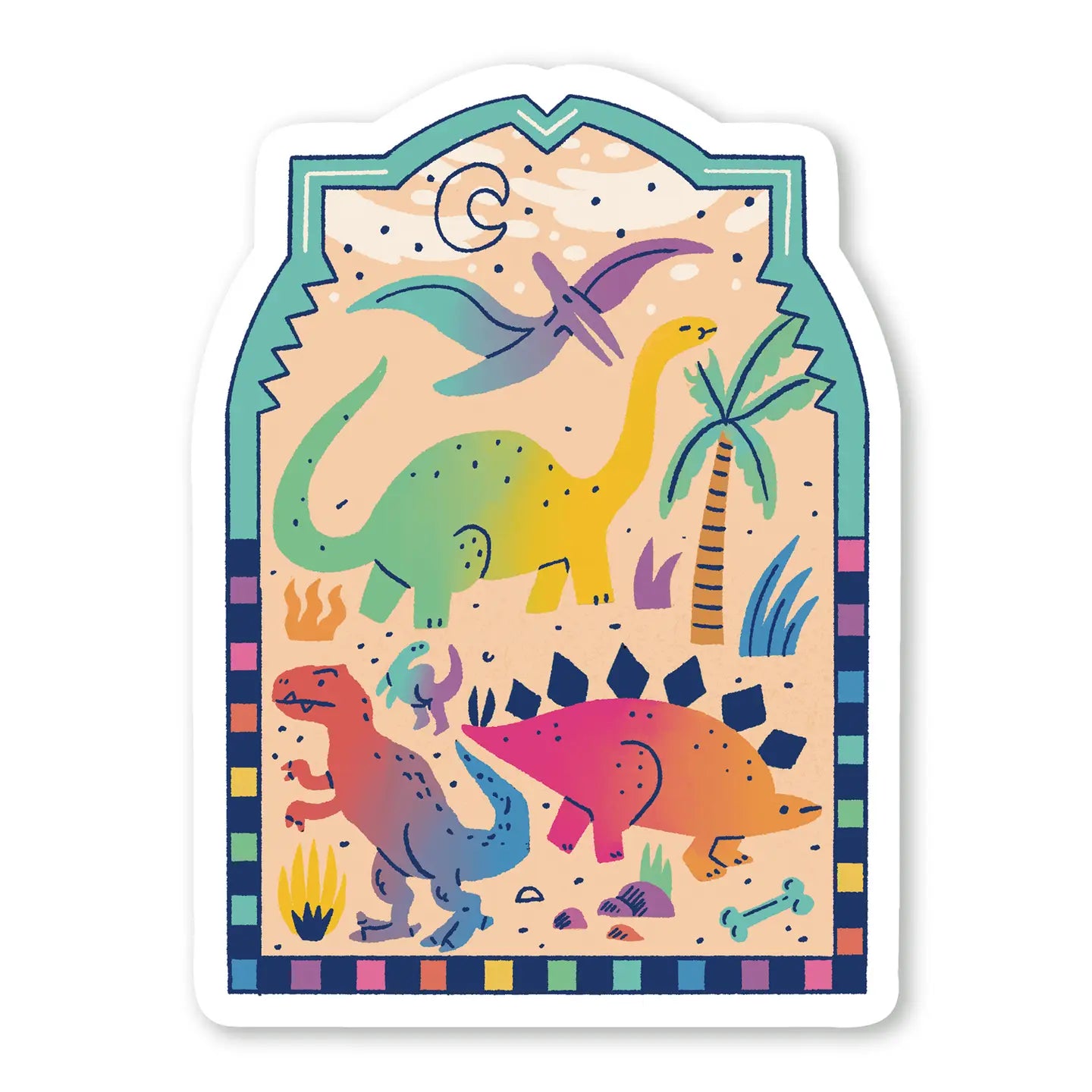 Dinosaurus Scène - Sticker