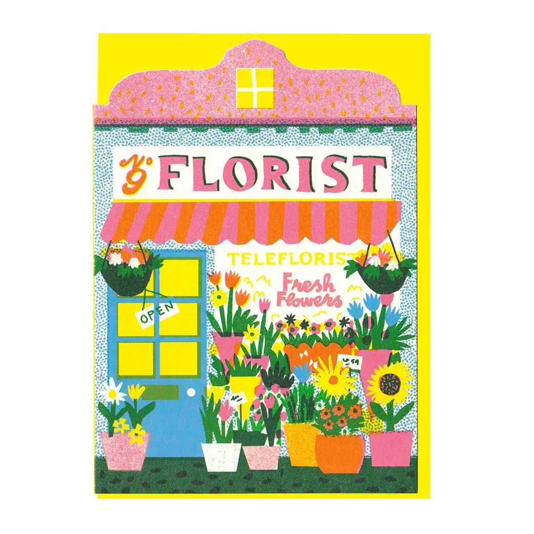 The Printed Peanut Stationery - Bloemist Shop Gestanste kaart (12,5 x 18 cm)