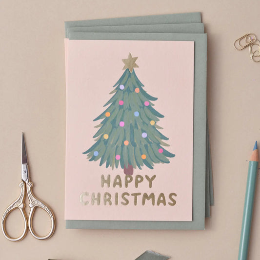 Claire Paul Kerstkaart A6 - Happy Christmas Tree