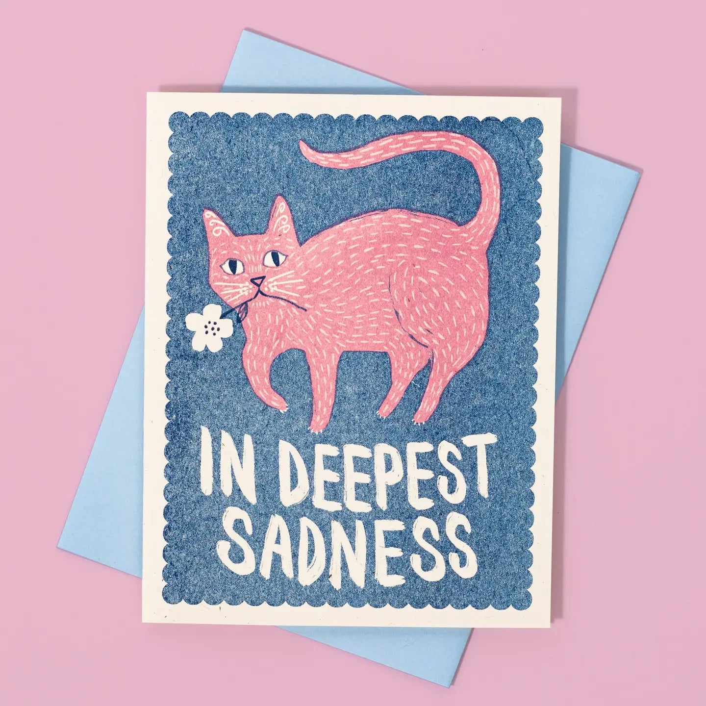 Bromstad Printing Co. - Risograph Sympathy Card 'In Deepest Sadness'