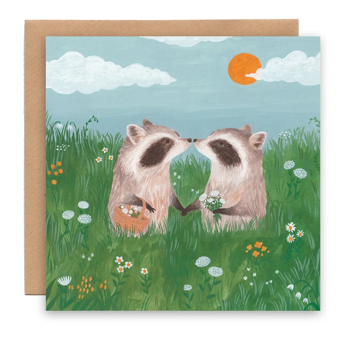 Cécile Berrubé Greeting Card - Raccoons