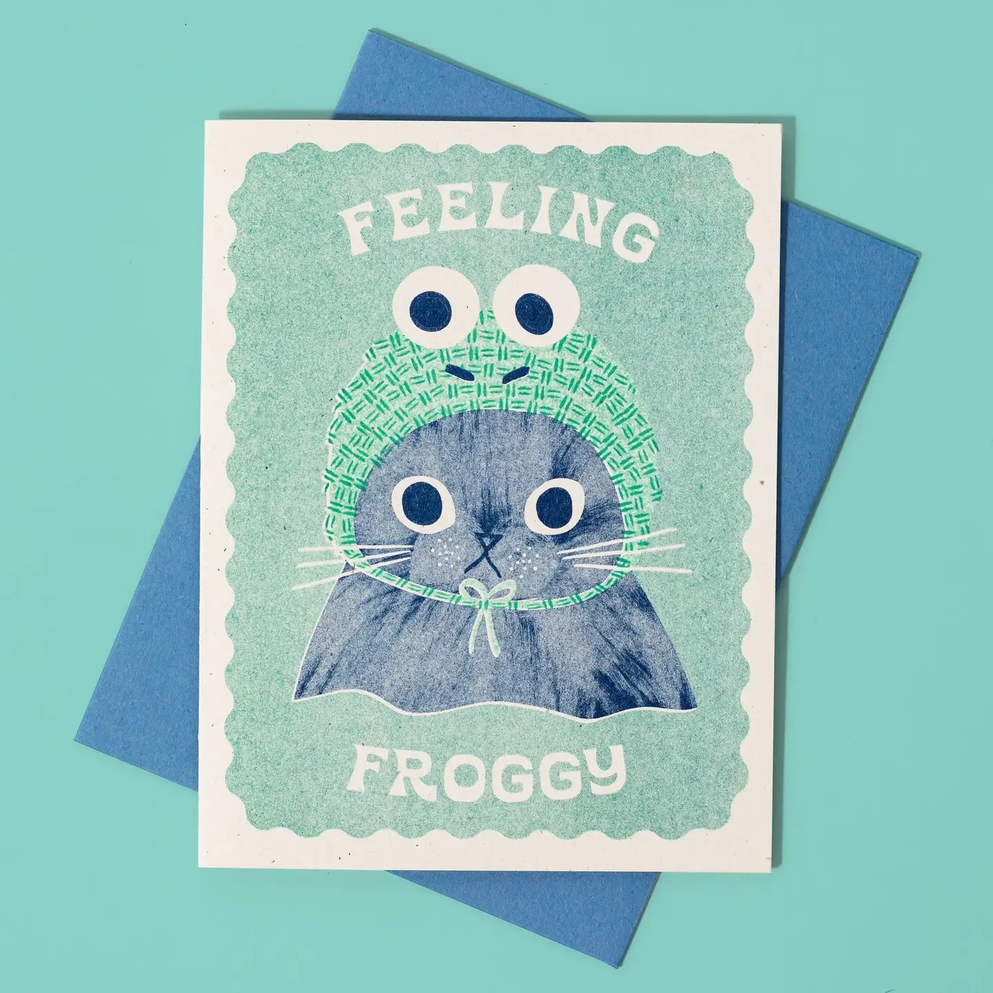 Bromstad Printing Co. - Risograph-Grußkarte „Feeling Froggy“
