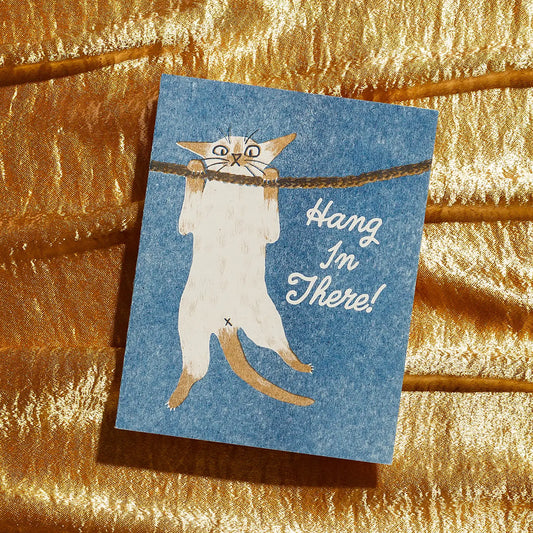 Bromstad Printing Co. - Risograph Wenskaart 'Hang in there'