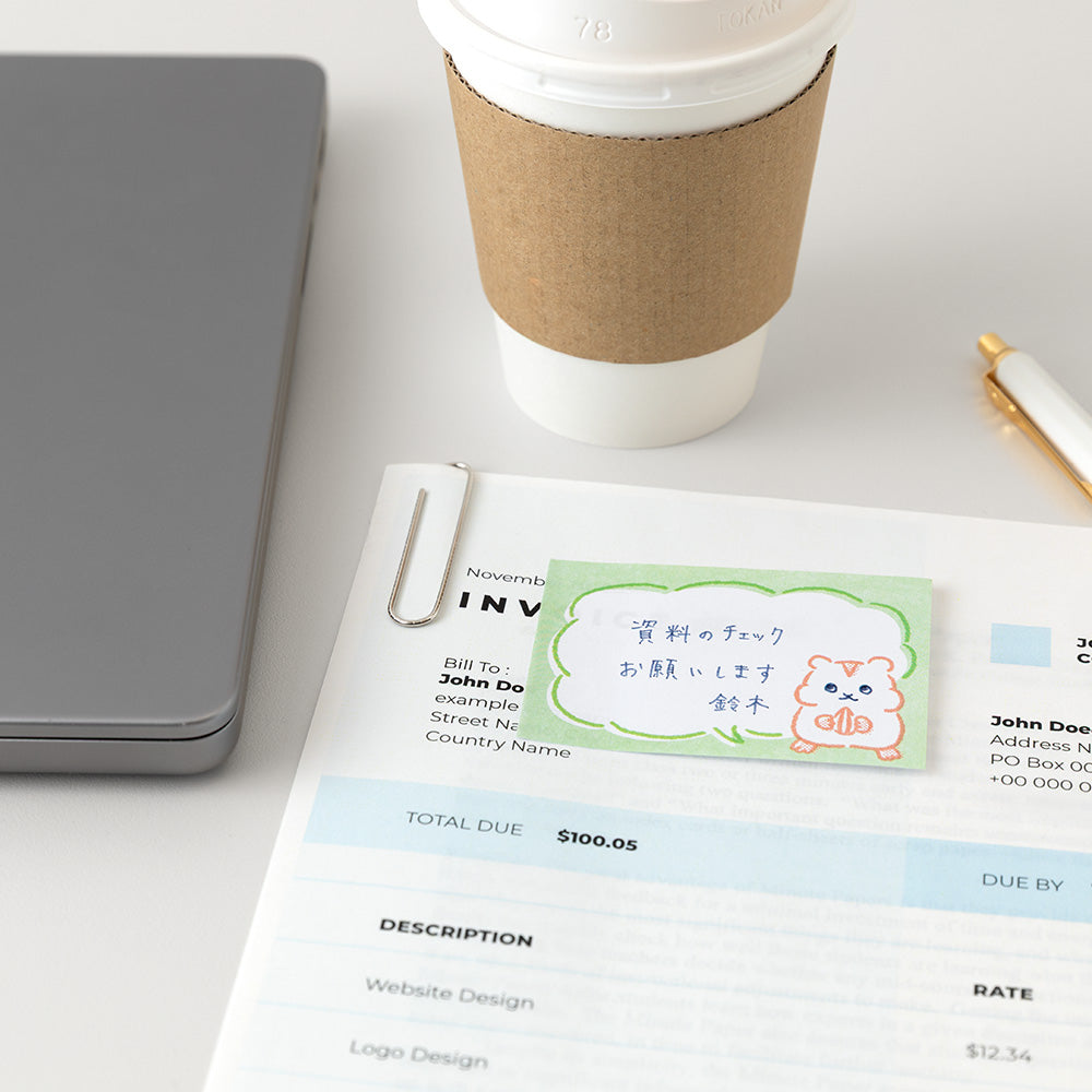 Sticky Notes Drawing Hamster - Midori