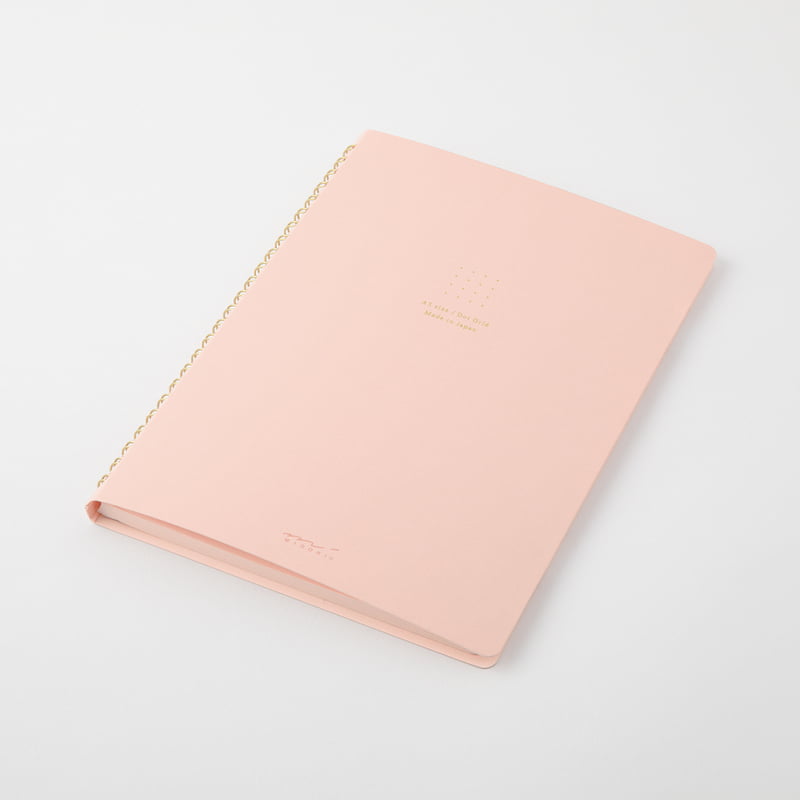 Midori Ring Notebook - Color Dot Grid Pink