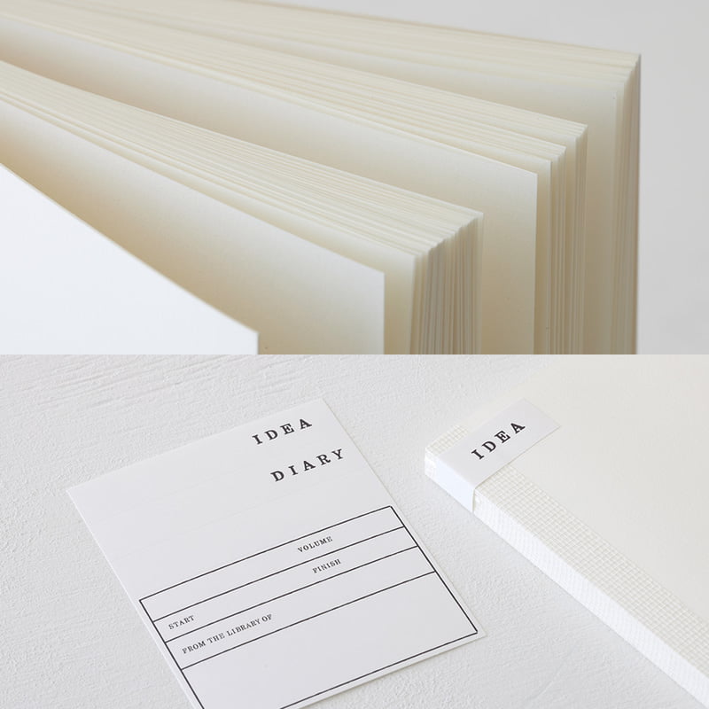 Notitieboek Midori MD - Cotton Square (blanco)