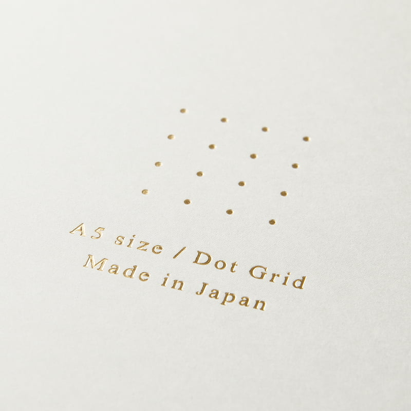 Midori Ring Notebook - Color Dot Grid White