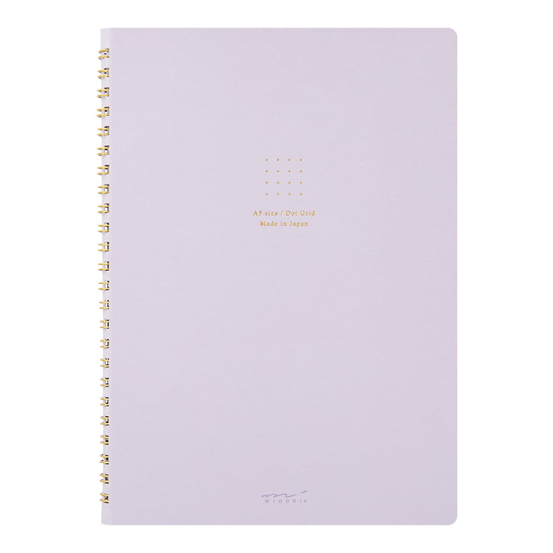 Notitieboek Midori Ring - Color Dot Grid Purple