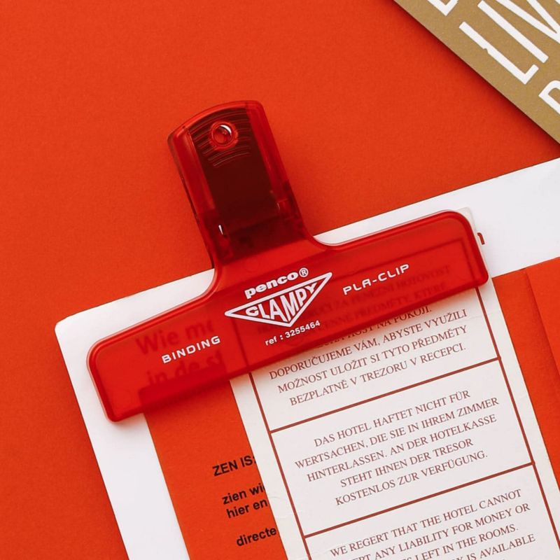 Penco Papierklem PlaClip - Clear Red